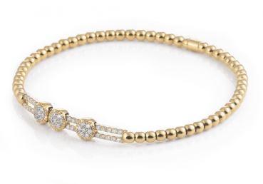 Armband Stretchy Gelbgold mit Brillanten