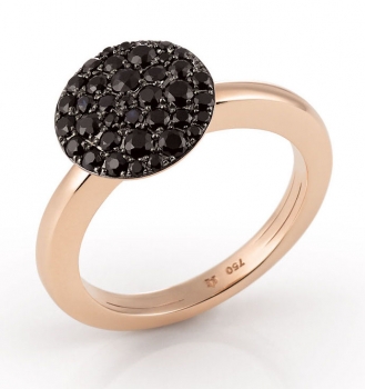 juwelier zeller Al Coro Palladio Ring R7413BSR 750 Roségold 37 Saphiere schwarz 0,98ct schmuck