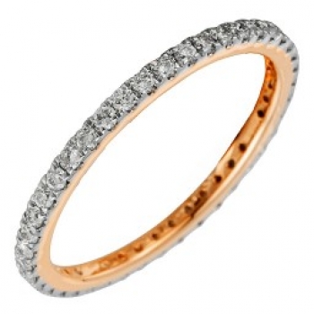 Memoire Ringe Rotgold / Weißgold Brillant 0,50ct 44-10212