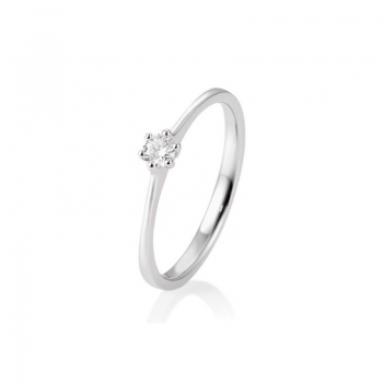 Platinring Solitaire 6er Setting Diamant