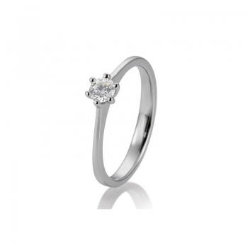 Solitairering Platin 6er setting Diamant