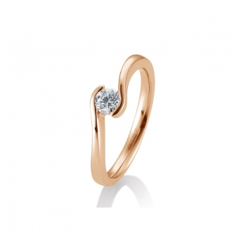 Ring Schwungfassung Diamant Rosegold