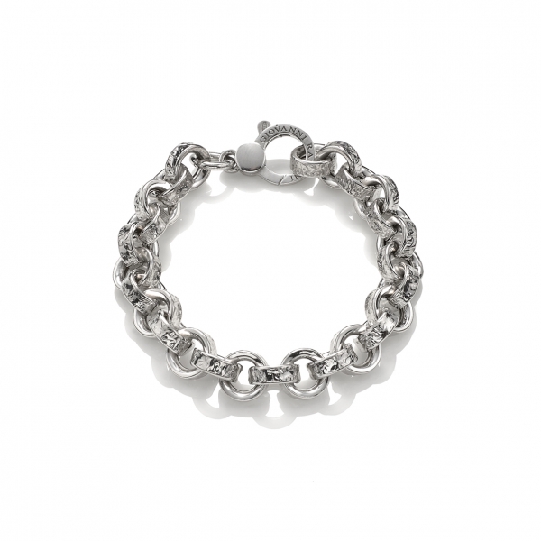 armband silber giovanni raspini 10509 hammered rolo bracelet