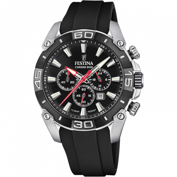 festina chrono bike f20544/1 schwarzes zifferblatt