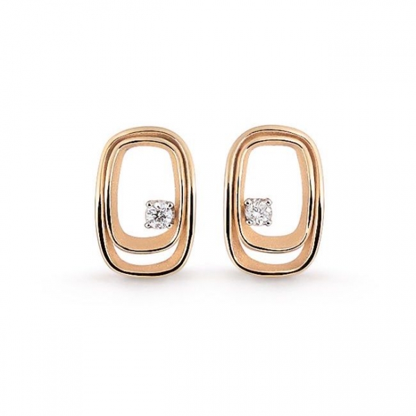 ohrringe rosegold  diamanten annamaria cammilli ohrstecker uno gor2771j