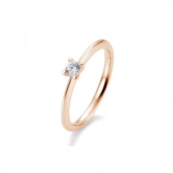 verlobungsring 4er krappenfassung rosegold mit brillant