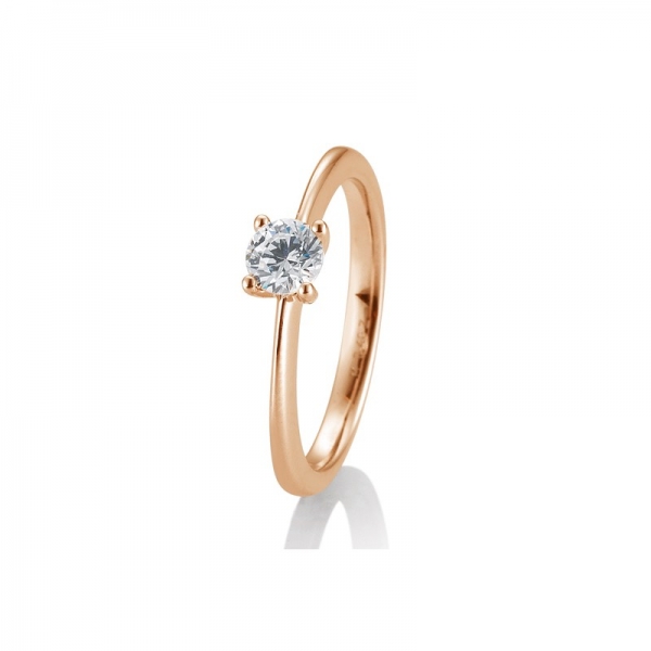 solitairering krappenfassung rosegold 0,40ct