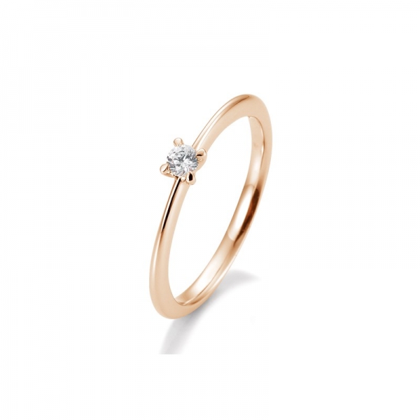 verlobungsring 4er krappenfassung rosegold mit brillant