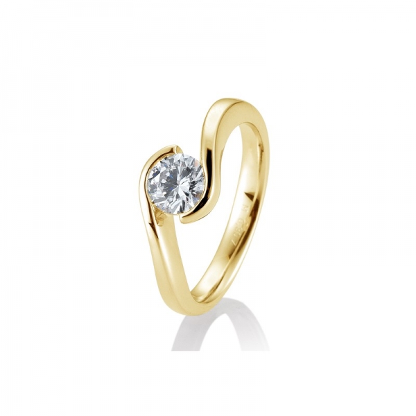 ring geschwungen 0,80ct gelb gold